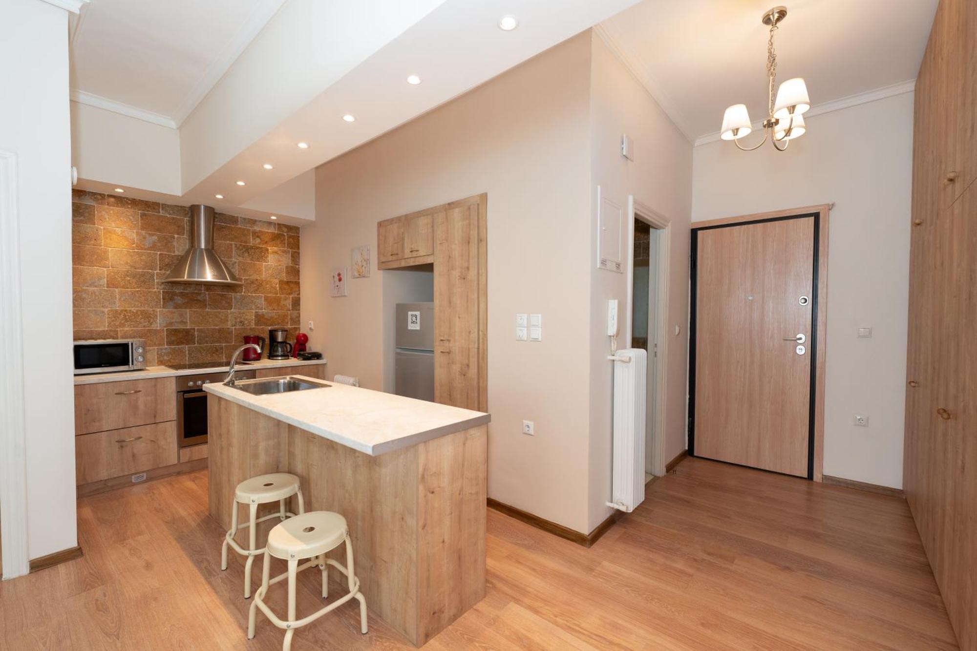 Contemporary Apartment Made Of Wood And Stone. Atene Esterno foto