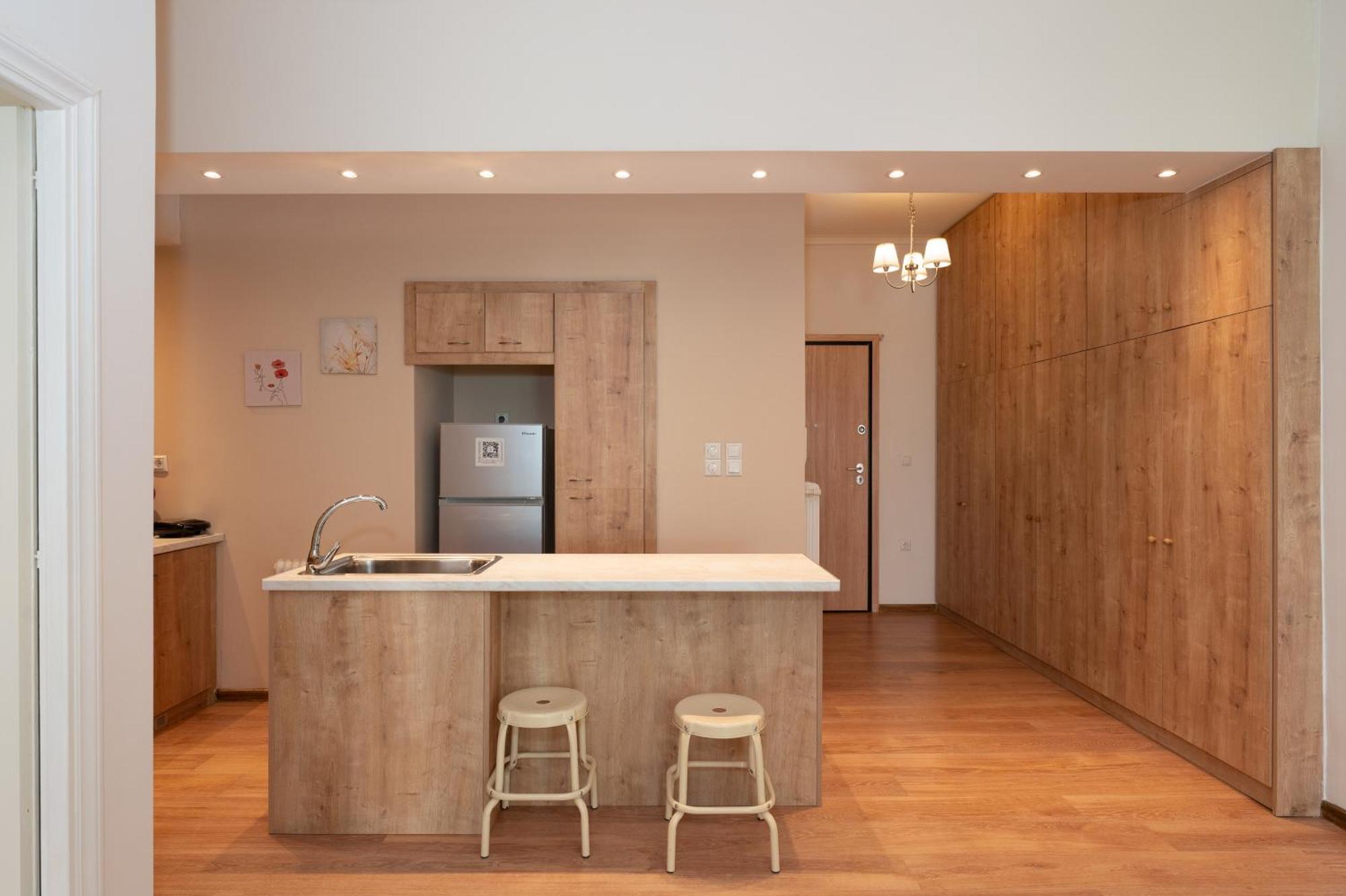 Contemporary Apartment Made Of Wood And Stone. Atene Esterno foto